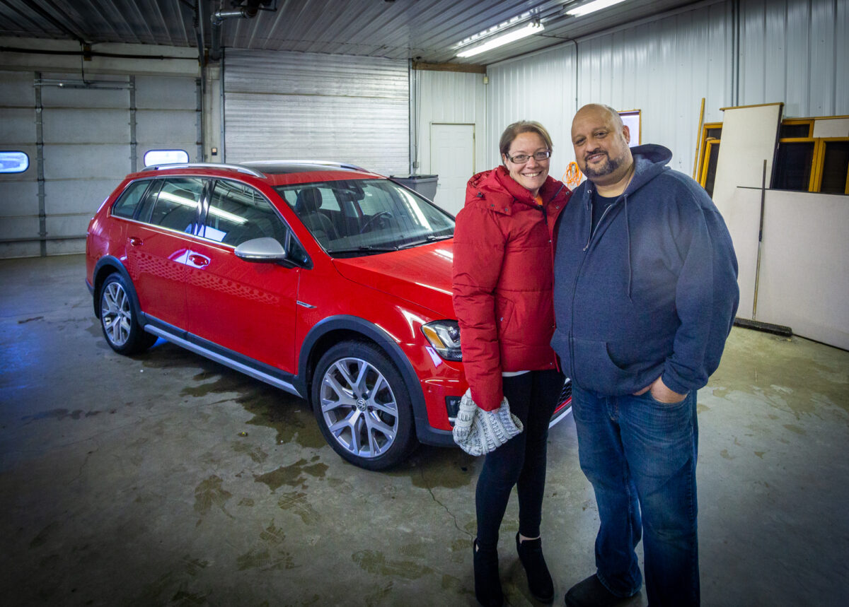 Photo of the owners soon after opening January 2021